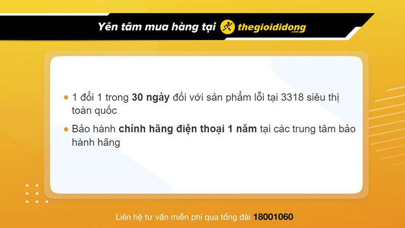 Chính sách bảo hành tại Thế Giới Di Động