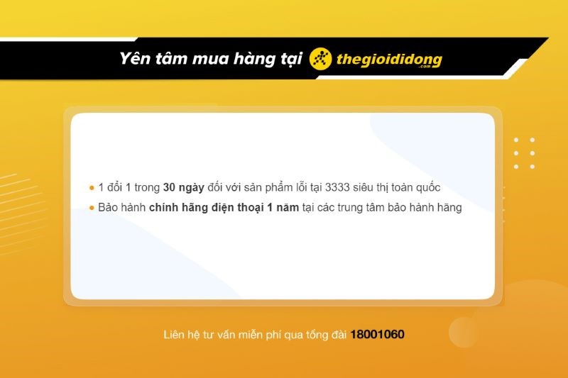 Chính sách bảo hành điện thoại tại Thế Giới Di Động