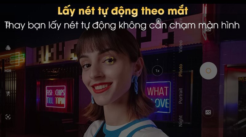 Lấy nét tự động theo mắt, không cần chạm màn hình