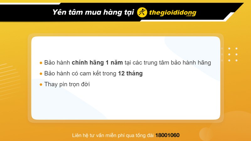 Chính sách bảo hành đồng hồ tại Thế Giới Di Động Chính sách bảo hành đồng hồ tại Thế Giới Di Động