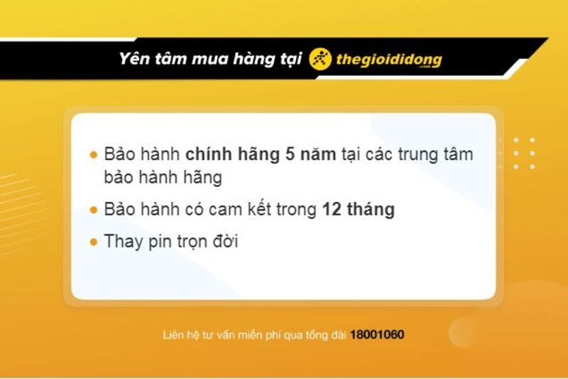 Chính sách bảo hành đồng hồ điện tử tại Thế Giới Di Động