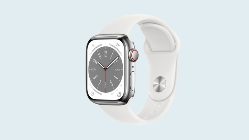 Apple Watch S8 LTE 41mm viền thép dây silicone