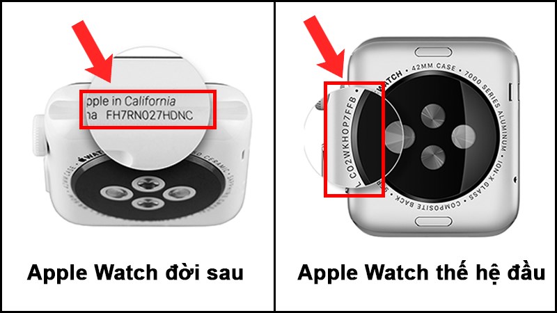 Vị trí lấy mã IMEI trên sản phẩm Apple Watch