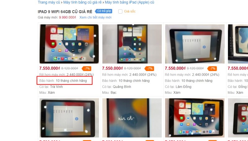 Chính sách bảo hành sản phẩm cũ tại Thế Giới Di Động