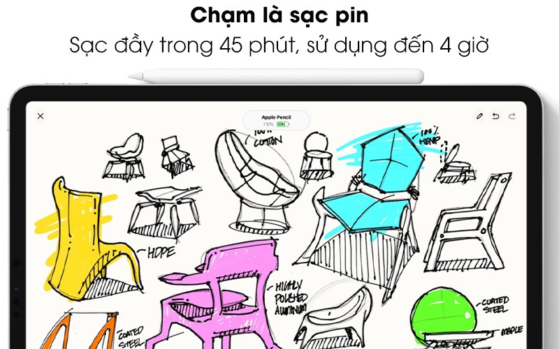 Thời gian sử dụng lên đến 4 giờ đồng hồ, sản phẩm hỗ trợ công nghệ sạc nhanh