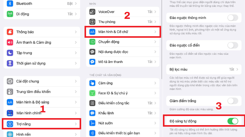 Các bước làm giảm độ sáng tự động ở iPhone 14 Pro Max