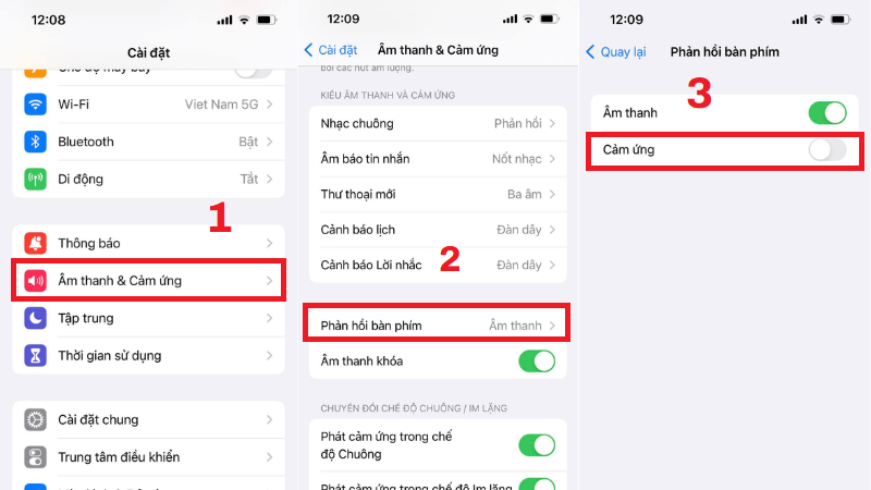Các bước tắt tính năng phản hồi rung của bàn phím Các bước tắt tính năng phản hồi rung của bàn phím