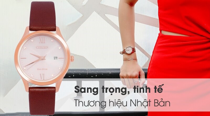 Kiểu dáng nữ tính, chiếc đồng hồ Citizen Eco-Drive này phù hợp với các quý cô sành điệu