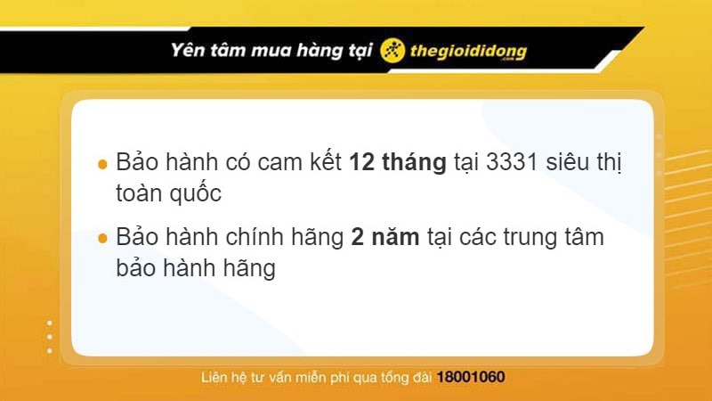 Chính sách bảo hành phụ kiện tại Thế Giới Di Động