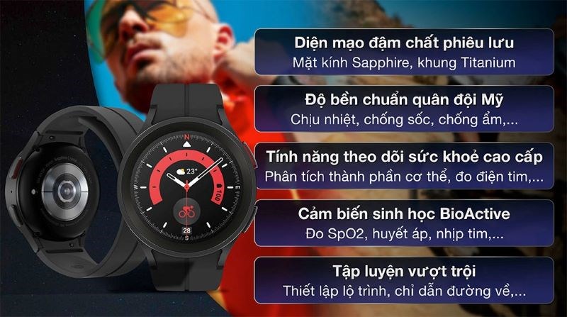 Tổng quan đồng hồ Galaxy Watch 5 Pro LTE