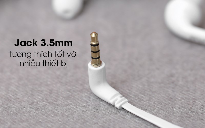 Jack tai nghe phổ biến 3.5 mm tương thích với nhiều thiết bị Jack tai nghe phổ biến 3.5 mm tương thích với nhiều thiết bị