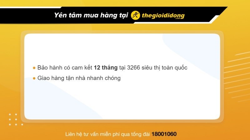 Chính sách bảo hành loa tại TGDĐ