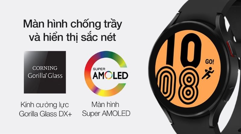 Màn hình chống trầy Super AMOLED cho khả năng hiển thị sắc nét Màn hình chống trầy Super AMOLED cho khả năng hiển thị sắc nét