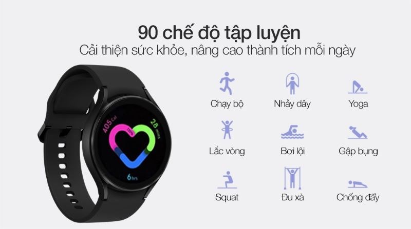 Sản phẩm hỗ trợ 90 chế độ tập luyện khác nhau Sản phẩm hỗ trợ 90 chế độ tập luyện khác nhau