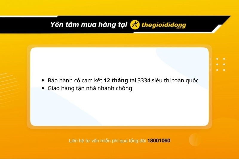 Chính sách bảo hành ngành hàng loa tại Thế Giới Di Động