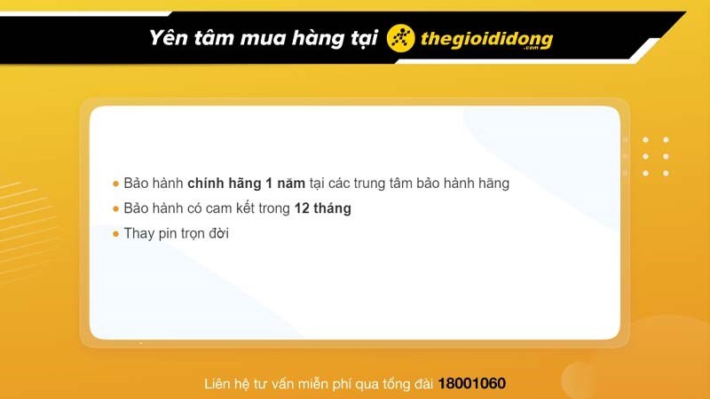 Chính sách bảo hành khi mua đồng hồ nữ tại TGDĐ