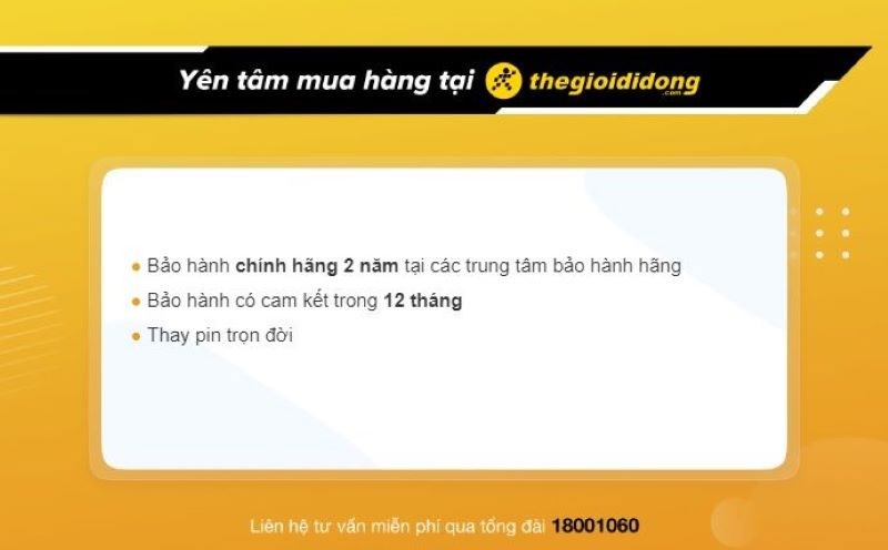 Chính sách bảo hành tại Thế Giới Di Động