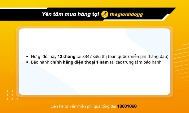 Chính sách bảo hành điện thoại tại Thế Giới Di Động