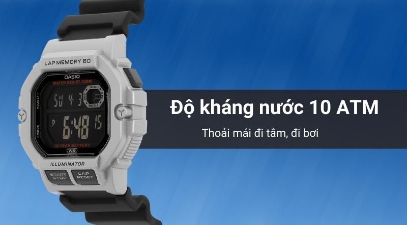 Đồng hồ có độ chống nước lên tới 10 ATM