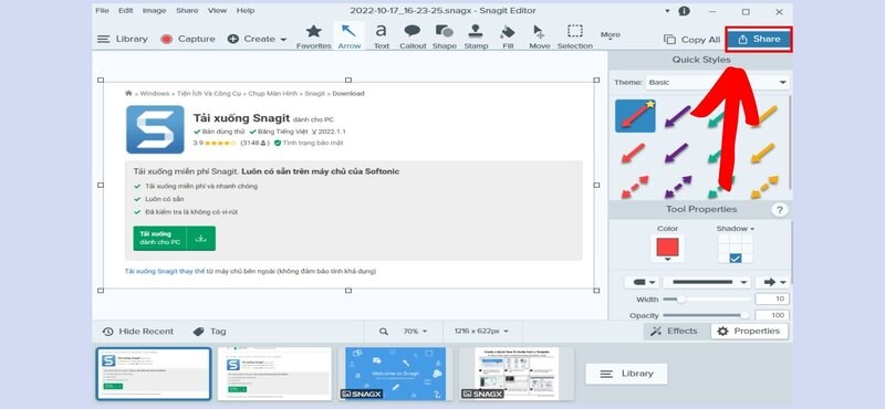 Chụp ảnh màn hình bằng công cụ Snagit Chụp ảnh màn hình bằng công cụ Snagit