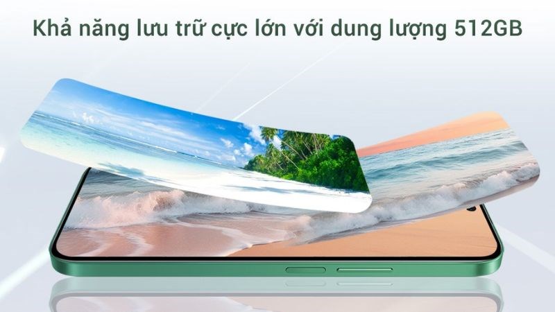 Bộ nhớ trong 512GB lớn thoải mái lưu trữ