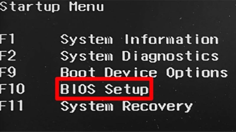 Truy cập BIOS để kiểm tra