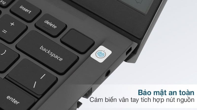 Nút nguồn tích hợp với bảo mật vân tay Nút nguồn tích hợp với bảo mật vân tay