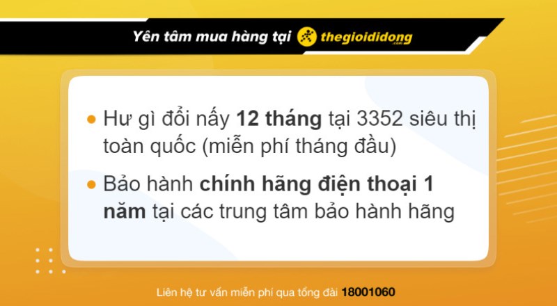 Chính sách bảo hành hấp dẫn khi mua điện thoại tại Thế Giới Di Động