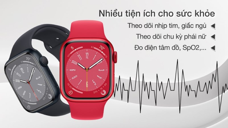 Đồng hồ thông minh Apple Watch S8 GPS 41mm Đồng hồ thông minh Apple Watch S8 GPS 41mm