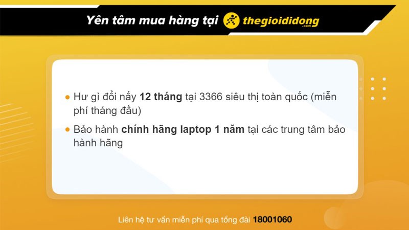 Chính sách bảo hành laptop tại Thế Giới Di Động Chính sách bảo hành laptop tại Thế Giới Di Động