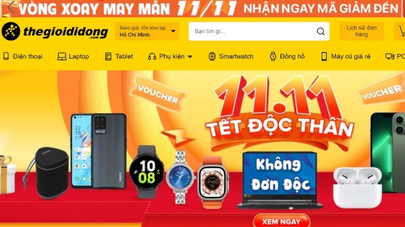 Trang web của Thế Giới Di Động Trang web của Thế Giới Di Động