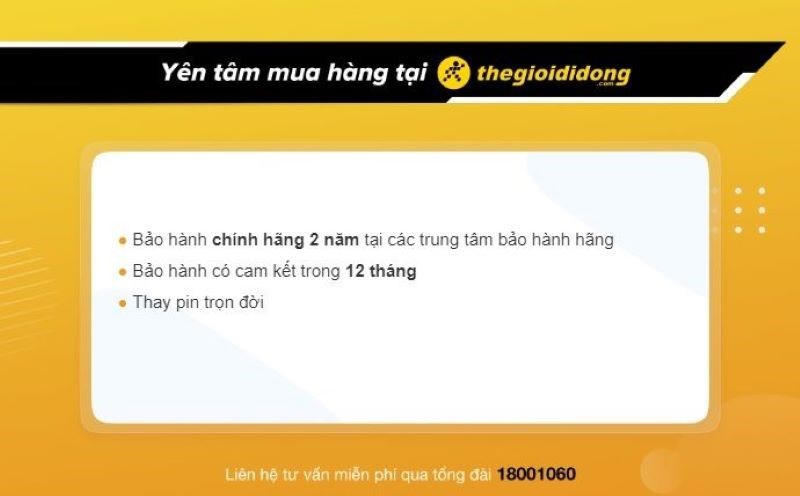 Chính sách bảo hành đồng hồ tại TGDĐ