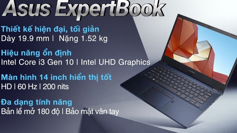 Laptop Asus ExpertBook P2451F i3 với những tính năng không kém cạnh so với các dòng laptop cao cấp