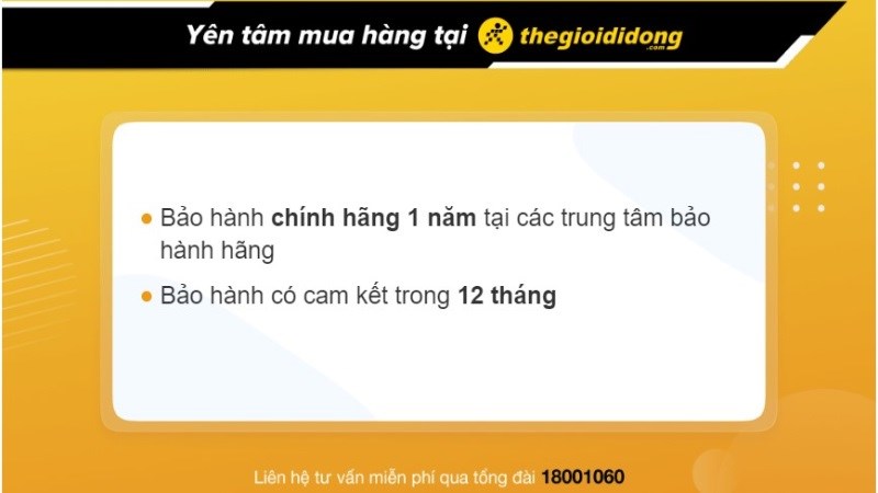 Chính sách bảo hành hấp dẫn tại Thế Giới Di Động