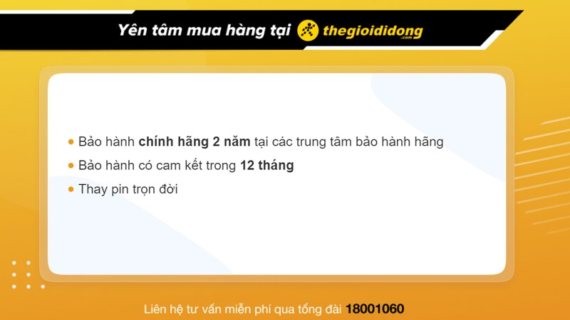 Chính sách bảo hành đồng hồ tại Thế Giới Di Động