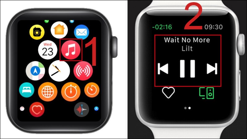 Vào ứng dụng Nhạc trên Apple Watch, tới danh sách phát bạn đã tạo