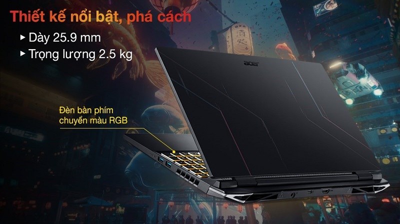 Thiết kế hầm hố, phá cách, đậm chất laptop gaming