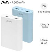 Pin sạc dự phòng 7.500 mAh AVA LJ JP195