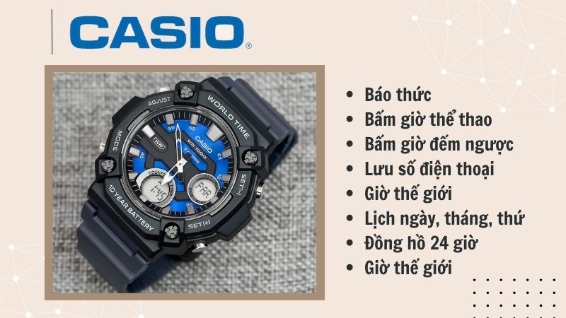 Đồng hồ Casio với nhiều mẫu mã và tính năng tiến tiến Đồng hồ Casio với nhiều mẫu mã và tính năng tiến tiến