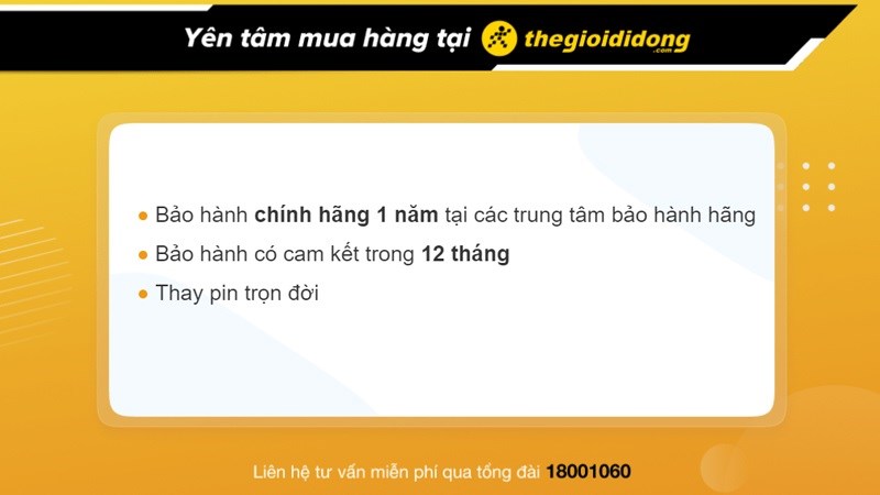 Chính sách bảo hành khi mua hàng tại Thế Giới Di Động