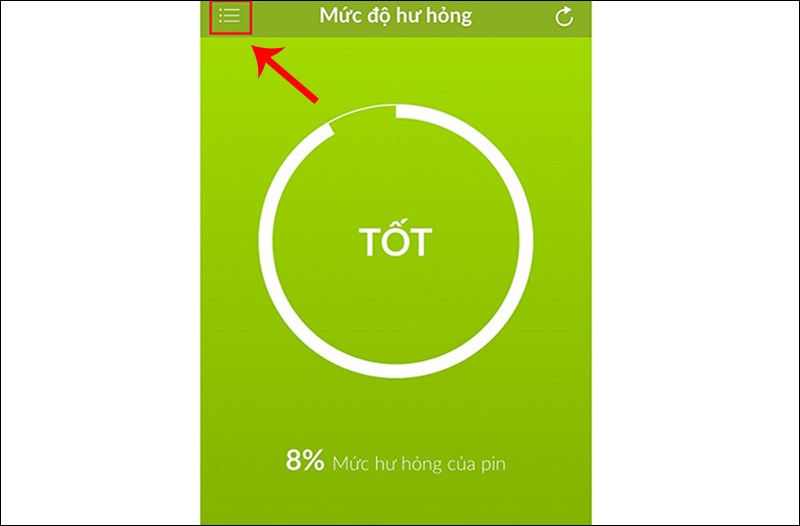 Ấn vào biểu tượng 3 gạch ngang ở góc bên trái 