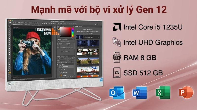 Máy tính để bàn HP AIO 24 với thiết kế tinh tế, gọn nhẹ Máy tính để bàn HP AIO 24 với thiết kế tinh tế, gọn nhẹ