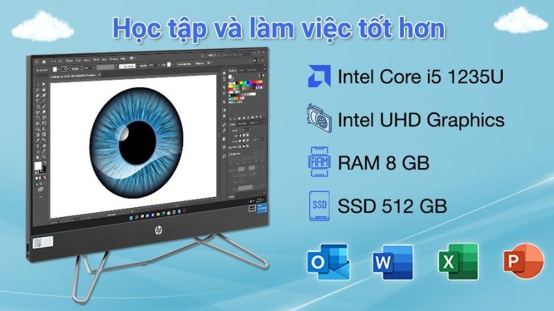 HP AIO ProOne với khả năng xử lý mượt mà các tác vụ năng suất như Office, Google HP AIO ProOne với khả năng xử lý mượt mà các tác vụ năng suất như Office, Google