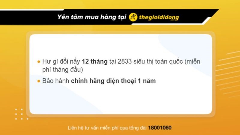 Chính sách bảo hành điện thoại tại Thế Giới Di Động