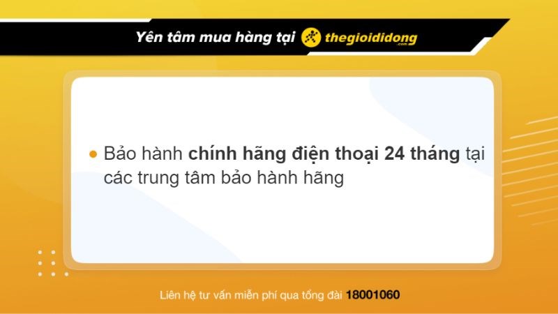 Chính sách bảo hành điện thoại hấp dẫn tại TGDĐ