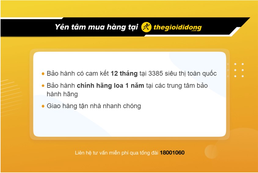 Chính sách bảo hành loa tại Thế Giới Di Động Chính sách bảo hành loa tại Thế Giới Di Động