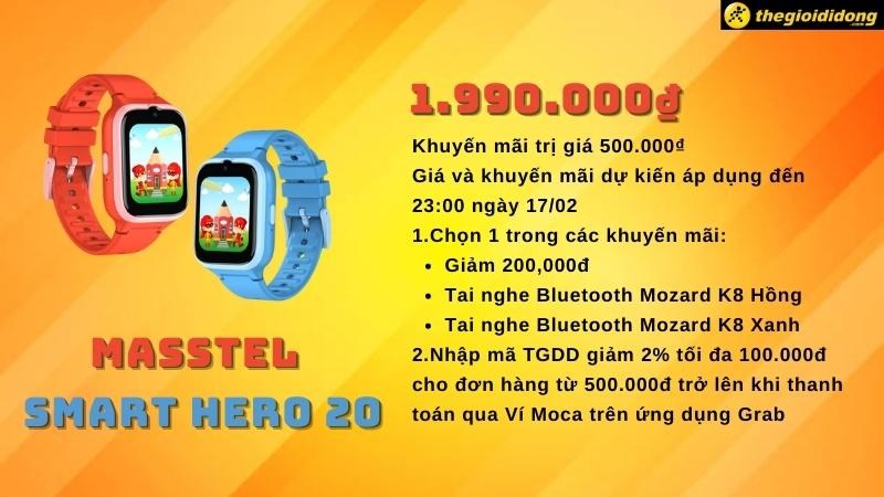 Giá bán đồng hồ định vị Masstel Smart Hero 20 tại TGDĐ