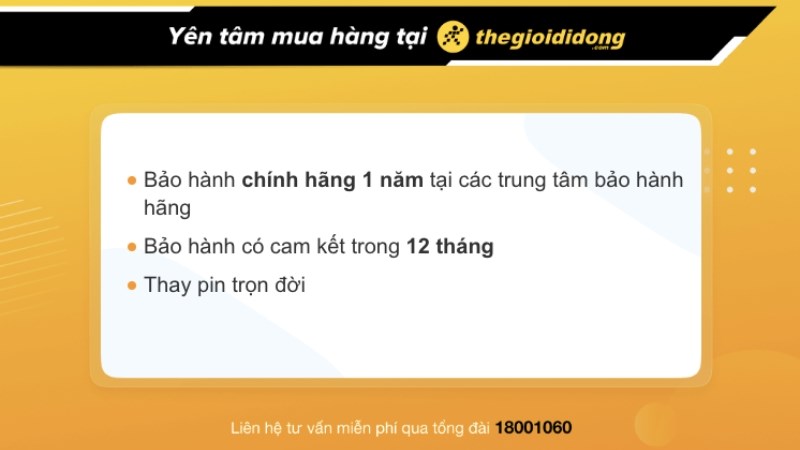 Chính sách bảo hành đồng hồ tại Thế Giới Di Động