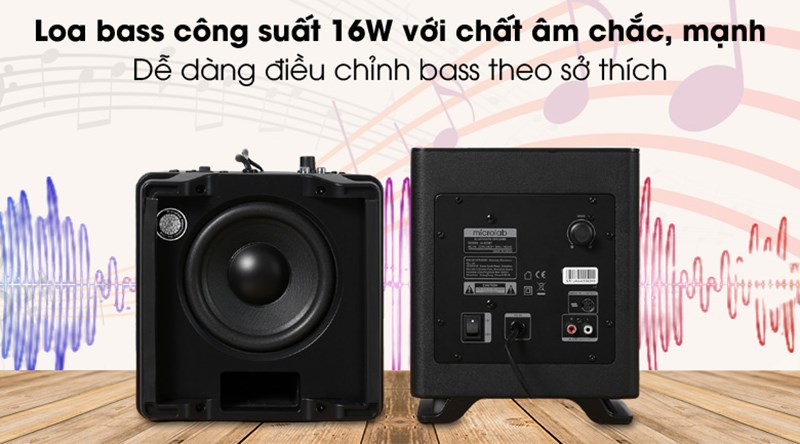 Loa bass công suất 16W mang đến nền nhạc sôi động Loa bass công suất 16W mang đến nền nhạc sôi động