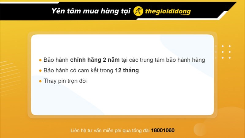 Chính sách bảo hành đồng hồ thời trang tại Thế Giới Di Động